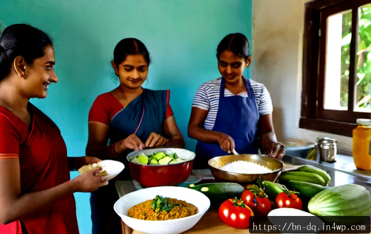 밀프렙으로 건강한 가족 식사 준비하기 - Photorealistic bright home kitchen meal-prep scene for a healthy family, Bengali-inspired balanced d...